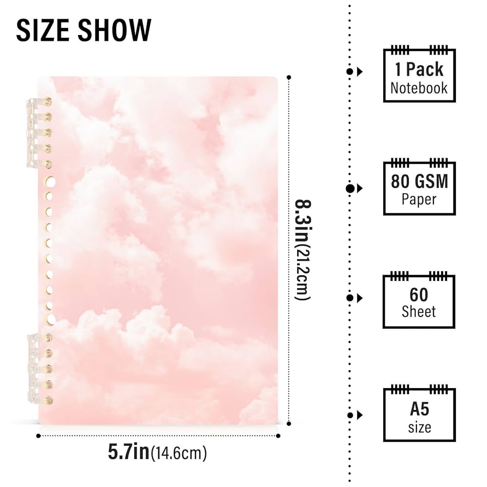 Amazon | MOMORIN ノート ソフトリングノート A5 リングノート